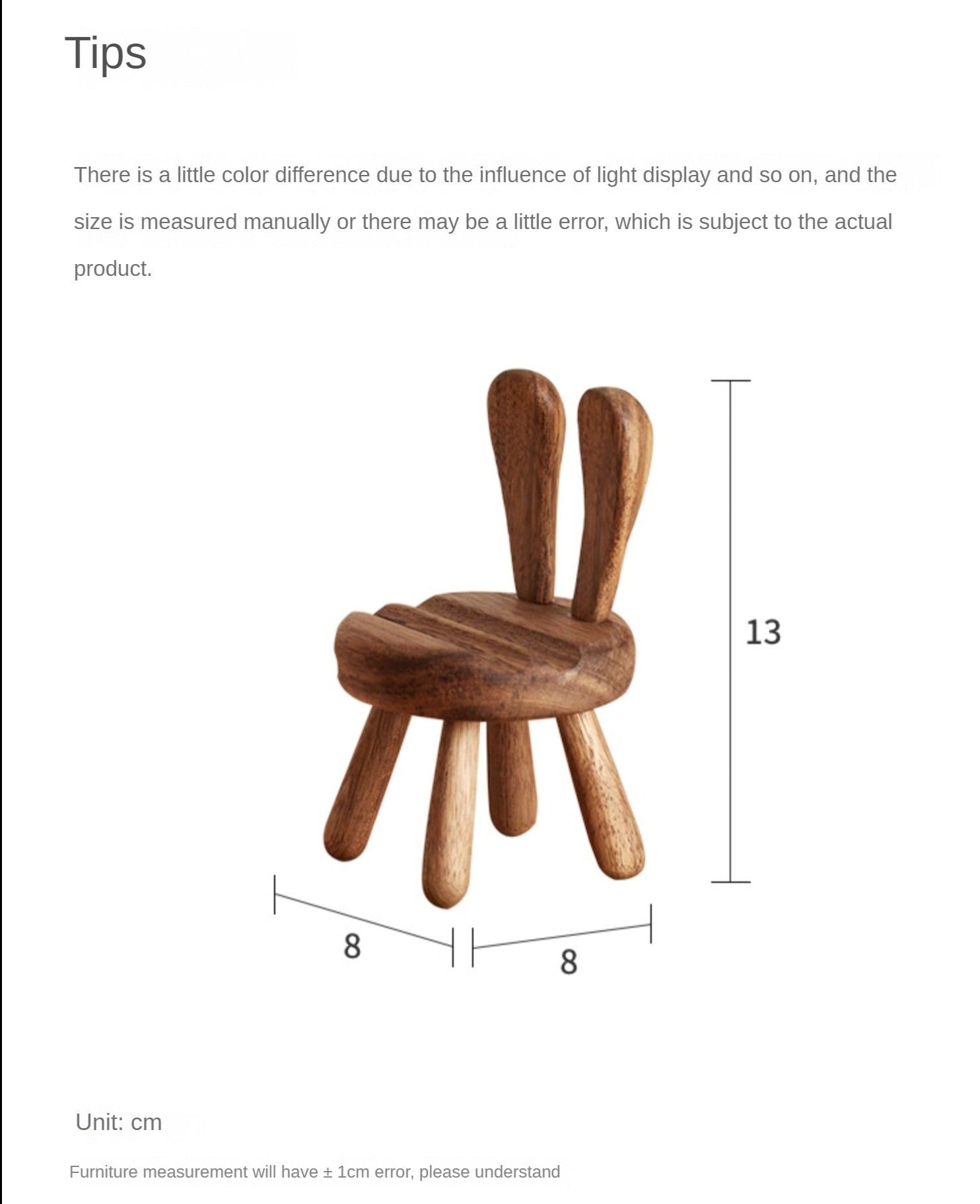 Black Walnut, Beech, Acacia Solid Wood Mobile Phone Holder Rabbit