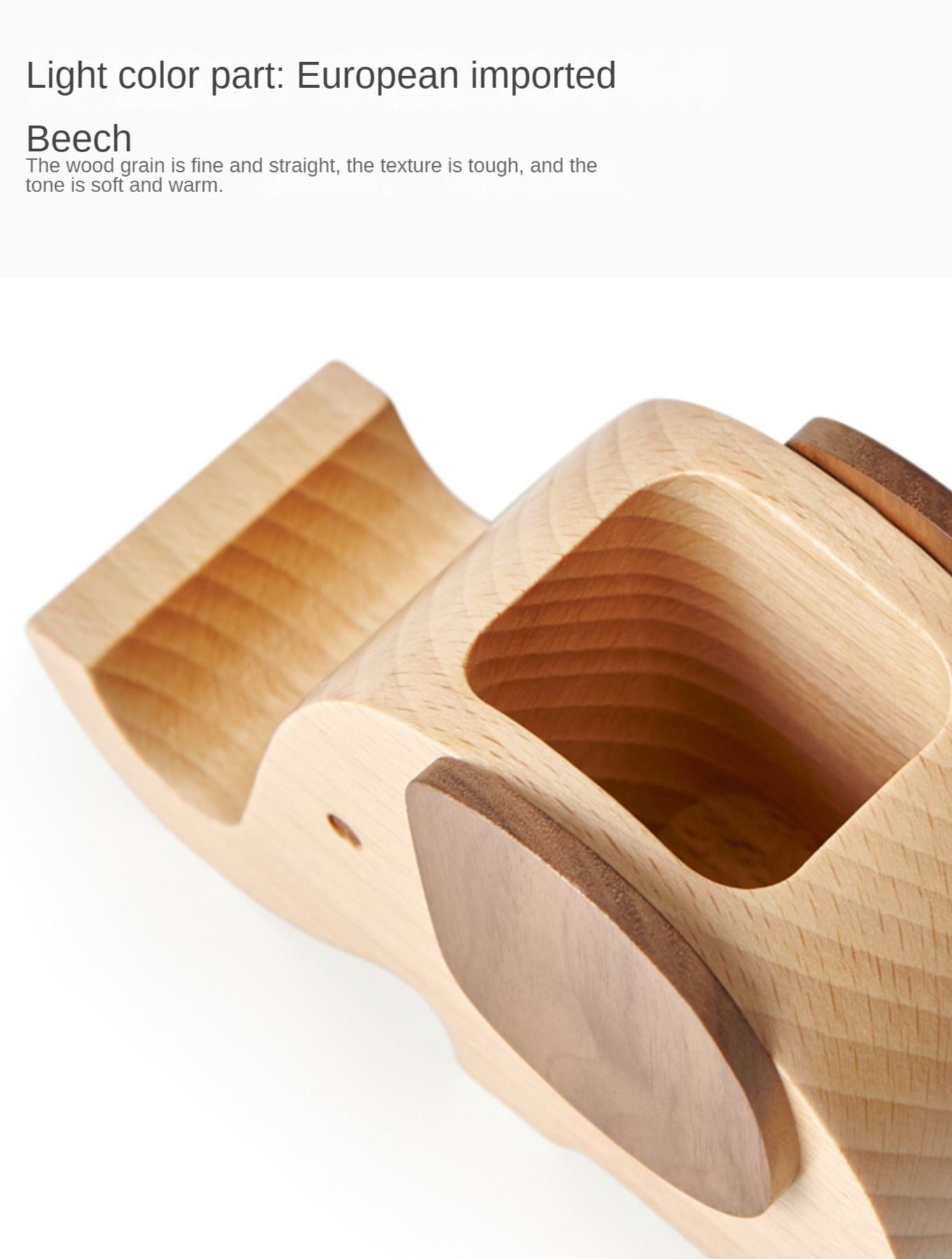 Beech Solid Wood Animal Shape Pen Holder