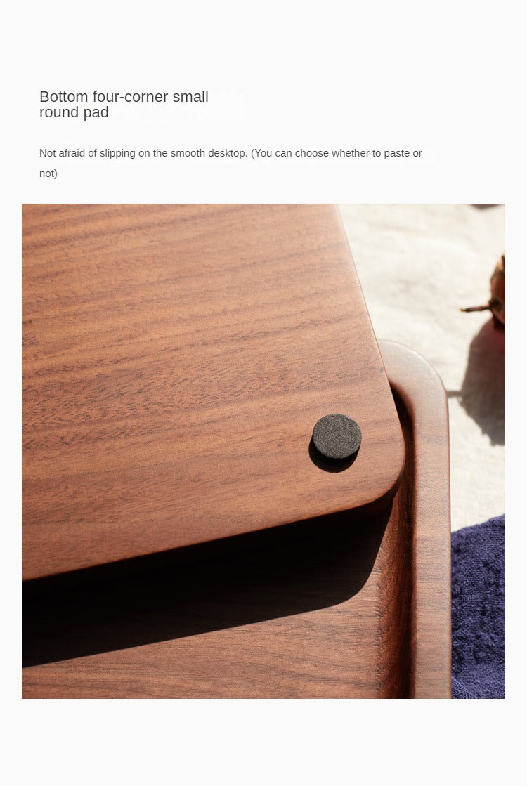 Black Walnut, Beech Solid Wood Wax Oil Fruit Plate Tray