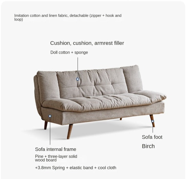Fabric Modern Sleeper Folding Sofa.