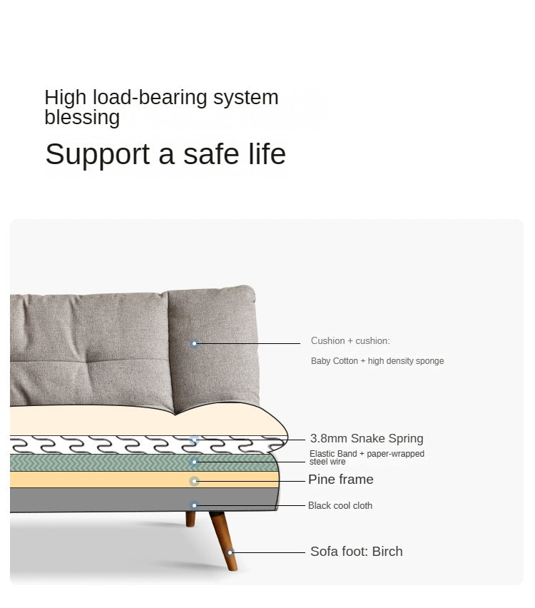 Fabric Modern Sleeper Folding Sofa.