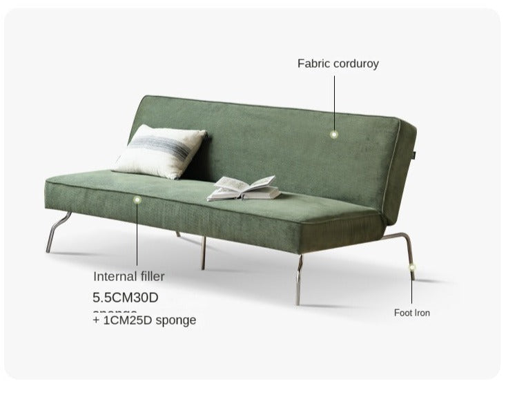Retro Corduroy Sleeper Sofa.