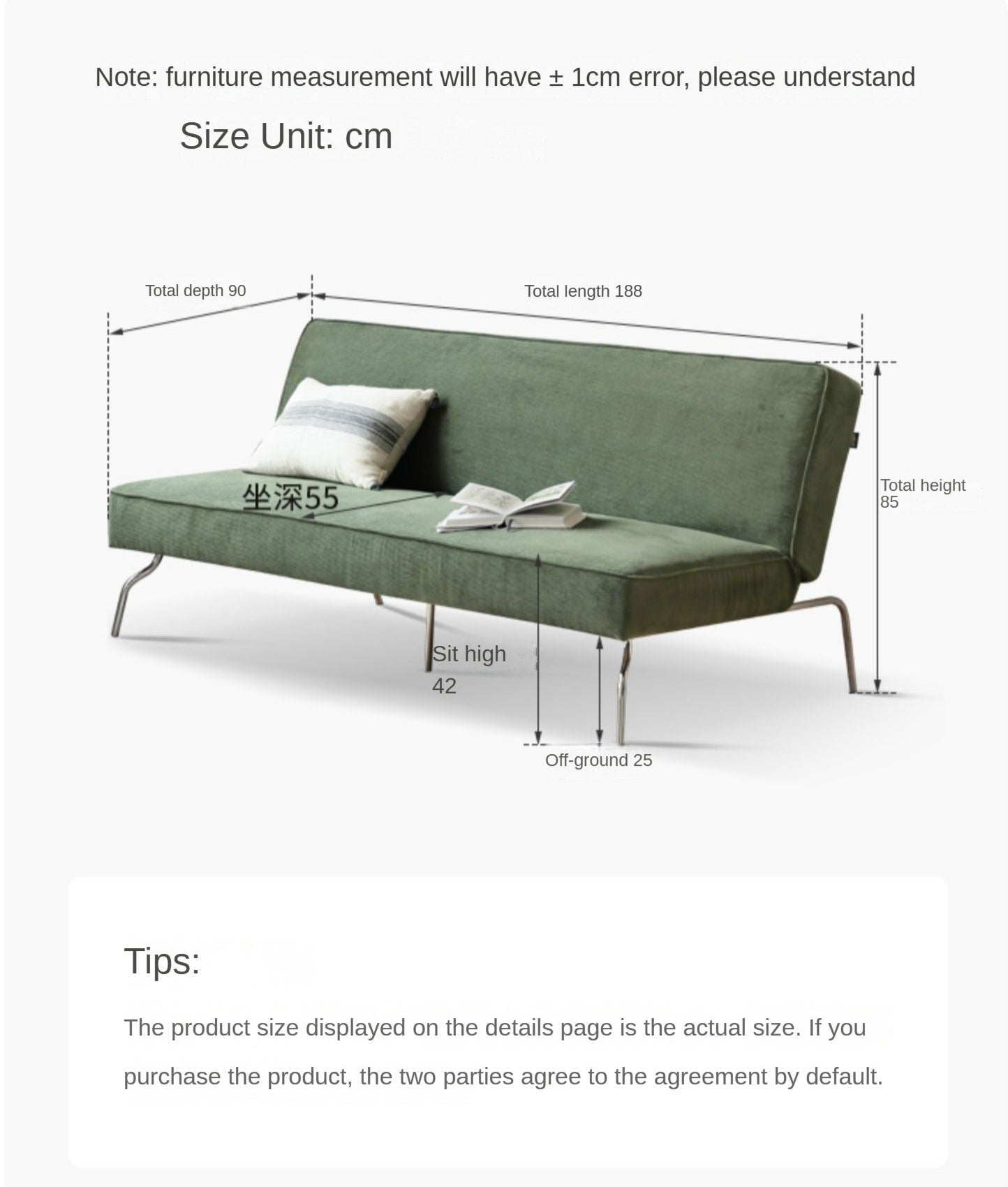 Retro Corduroy Sleeper Sofa.