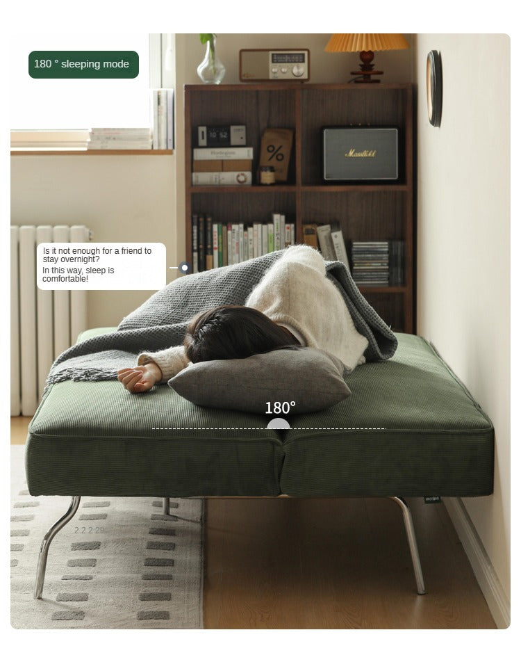 Retro Corduroy Sleeper Sofa.