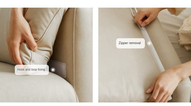 Technology Cloth Glutinous Rice White Sofa.