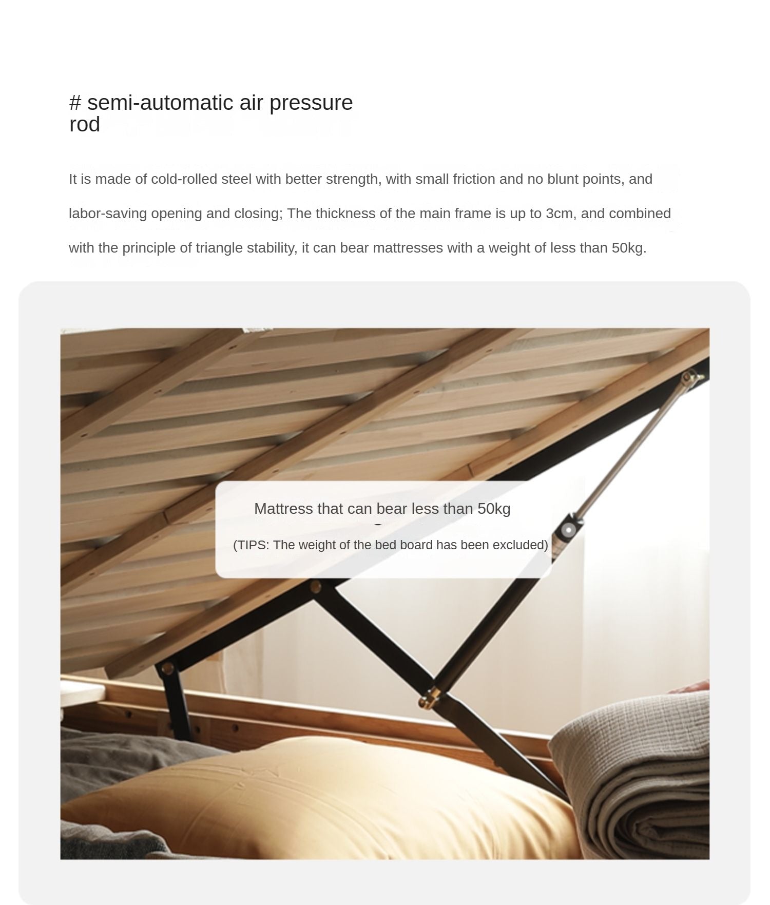 Oak Solid Wood Luminous Box Bed