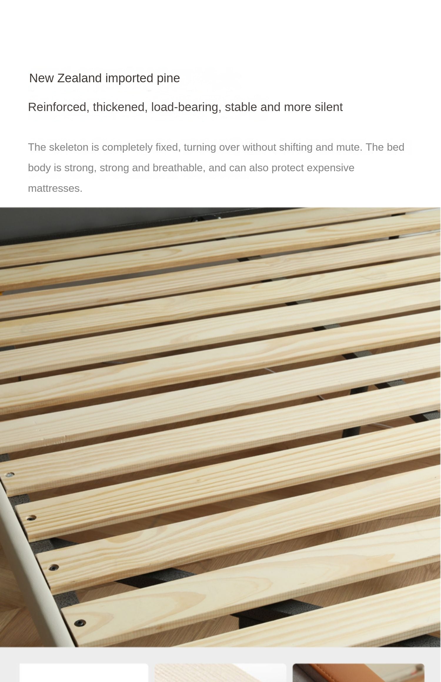Suspension Technology Fabric Bed,Leather Bed with Light