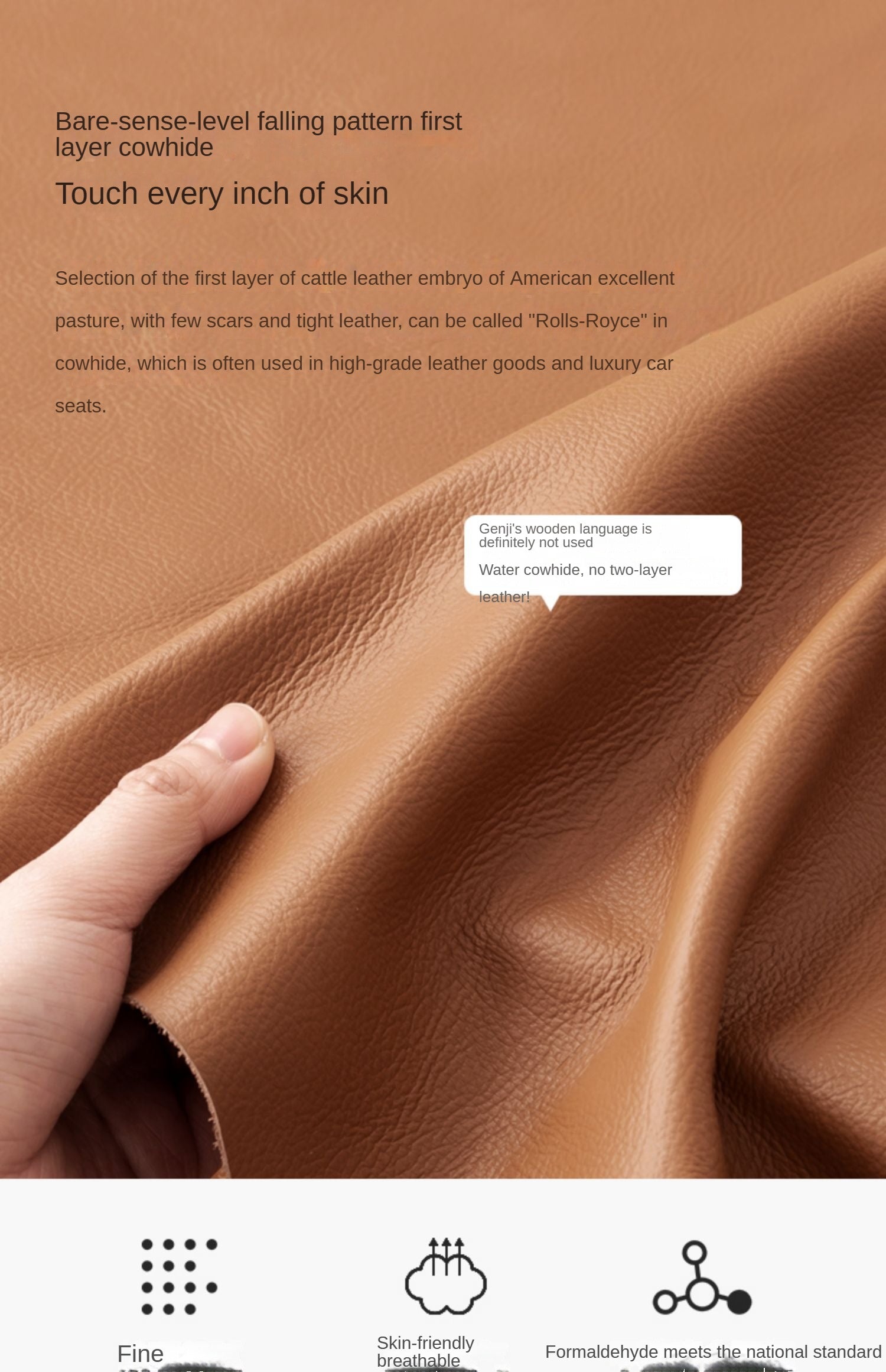 American Cow Leather First Layer Bed