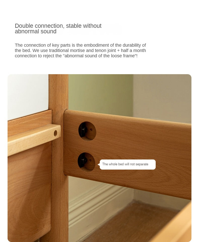 Beech solid wood Kids bed multi-functional bunk bed<