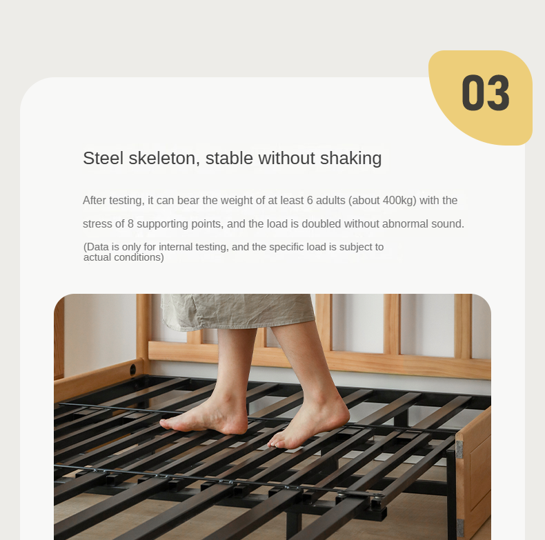 Beech Solid Wood Sofa Bed, Sleeper Sofa.