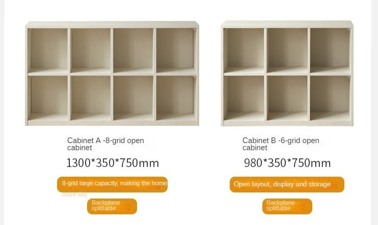 Oak Solid Wood Bookcase Cream Office Desk