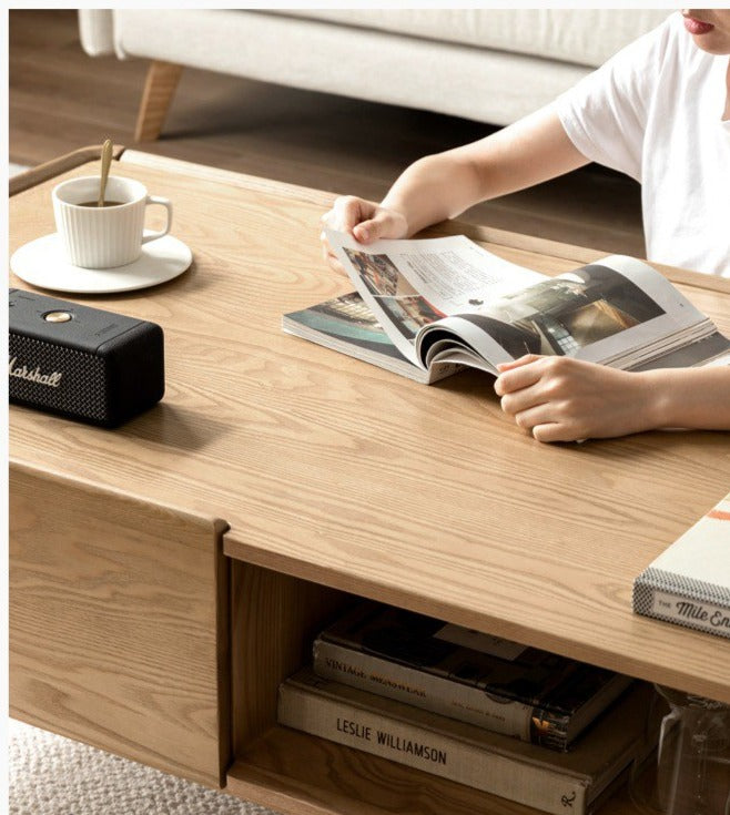 Ash Solid Wood Luxury Coffee Table