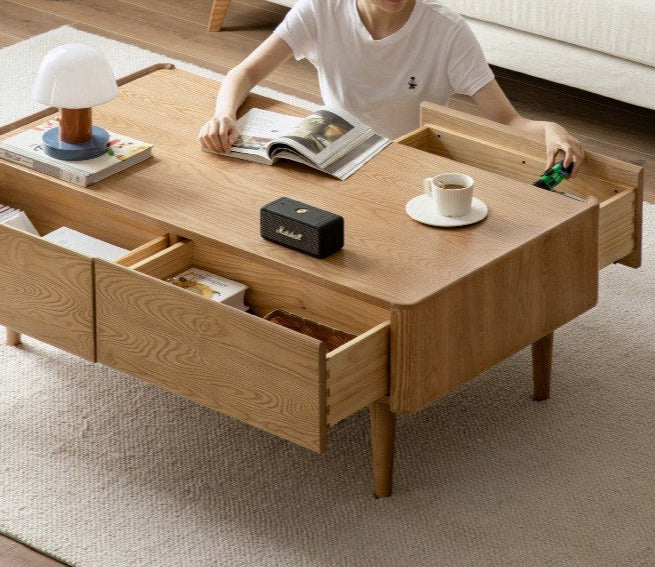 Ash Solid Wood Luxury Coffee Table
