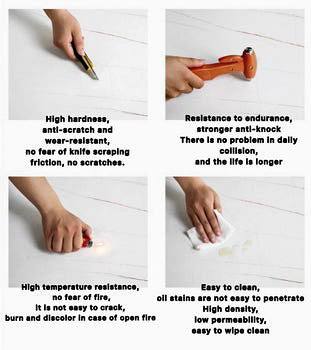 Oak Solid Wood Folding Dining Table Rock Slab Surface