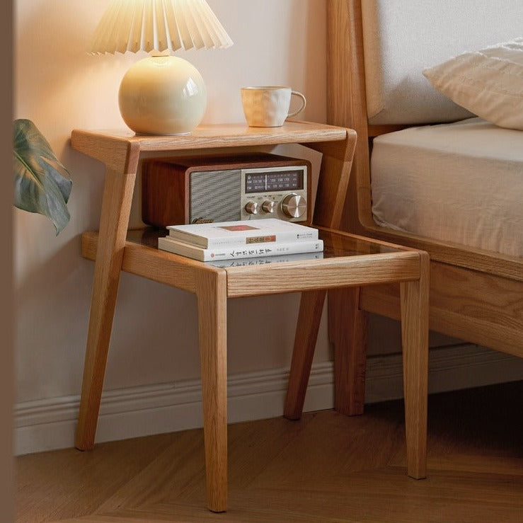 Oak deals nightstand modern