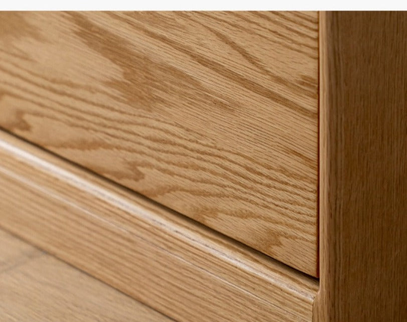 Oak, Ash Solid Wood Nordic Sideboard Slate Top