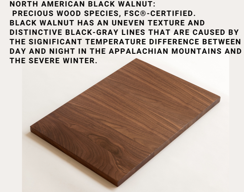 Black Walnut Solid Wood Office Desk