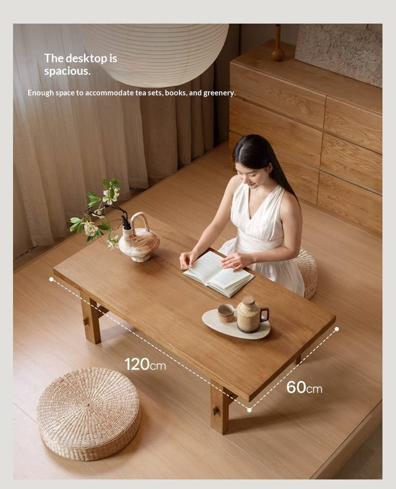 Elm Solid Wood Strange Silence Wind Style Coffee Table