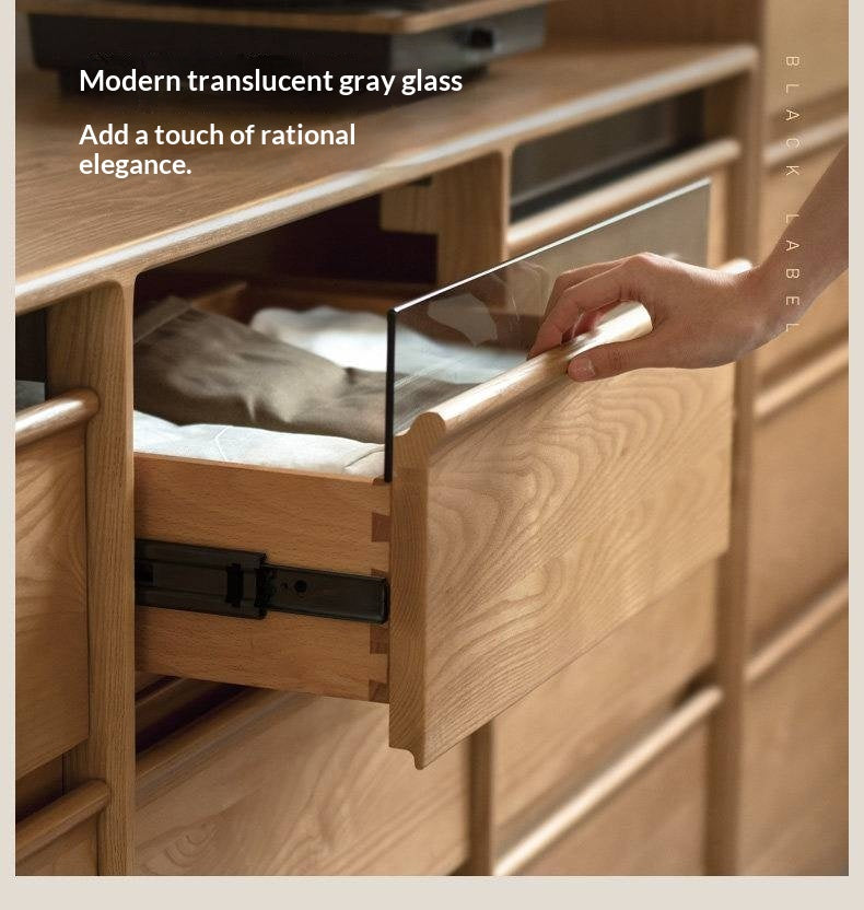 Ash Solid Wood Modern Chest of Drawers