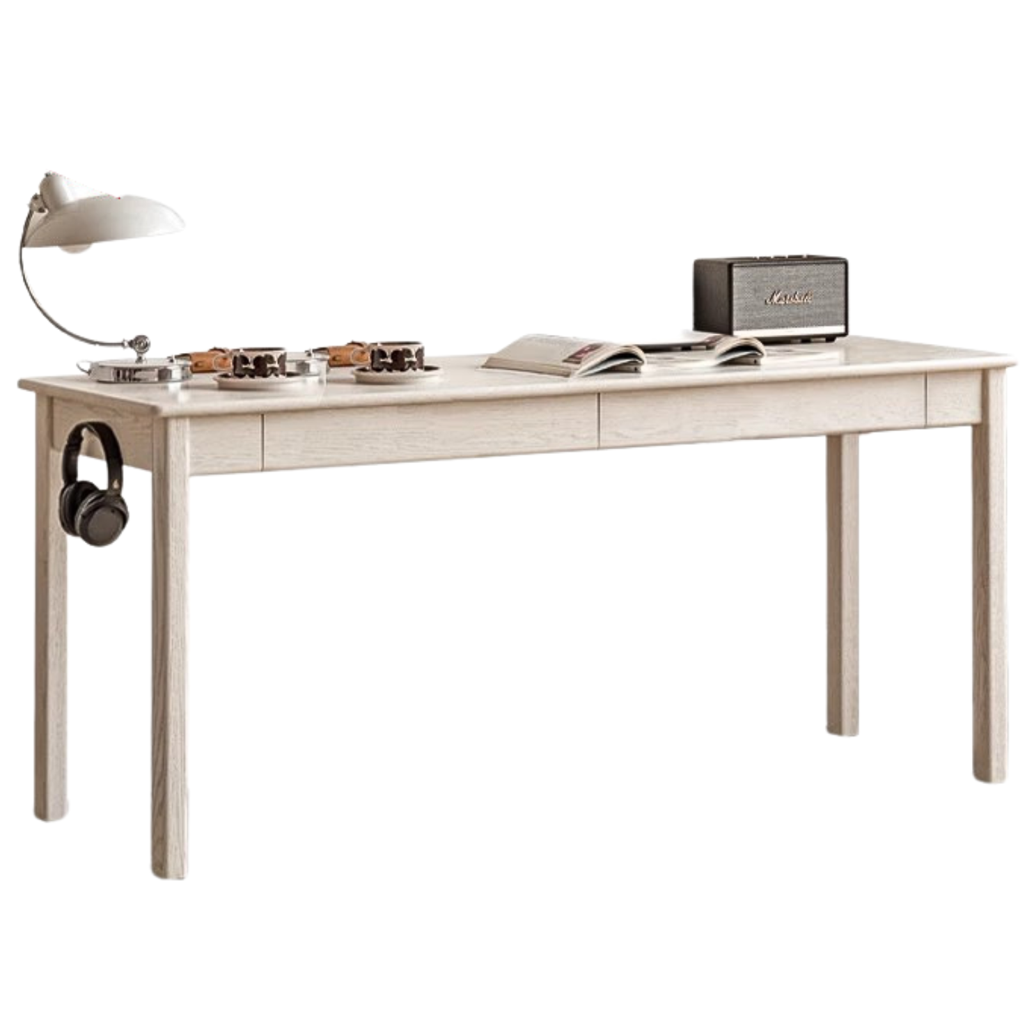 Oak solid wood Cream style Office desk-