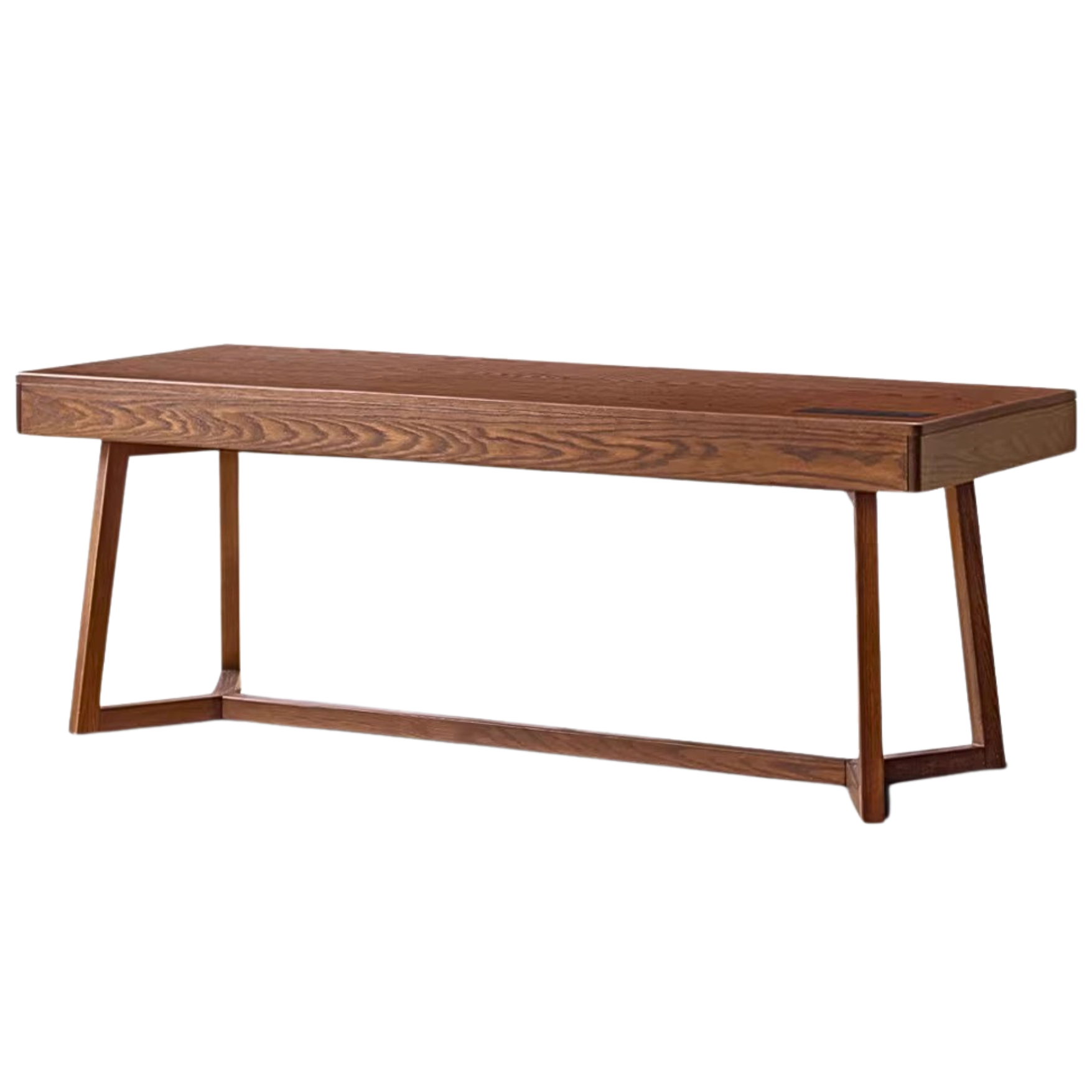 Black walnut, Oak solid wood Italian light luxury Office desk -