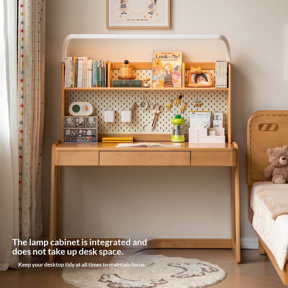Beech Solid Wood Kids Study Table