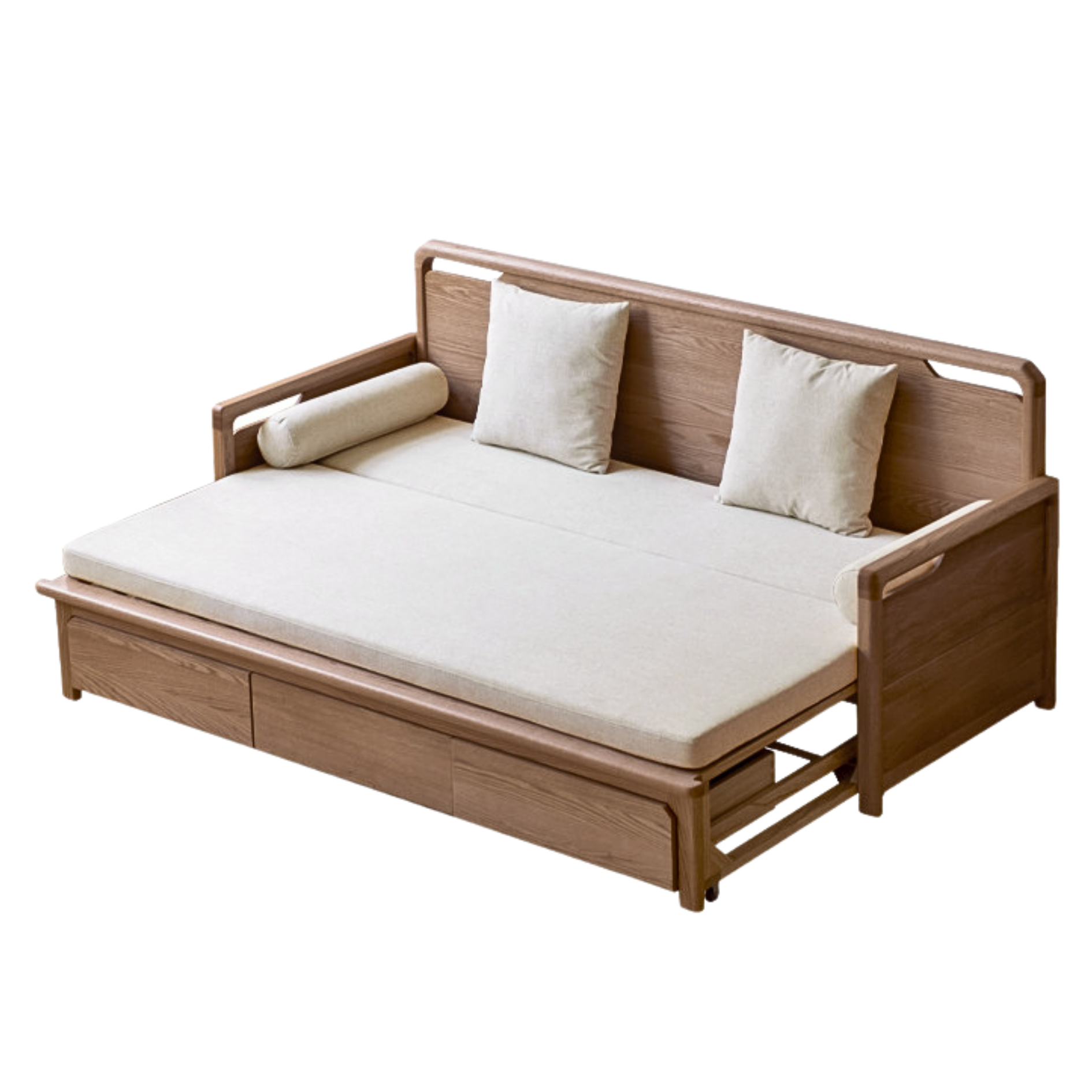 Oak Foldable Sofa Bed New Multifunctional Storage: