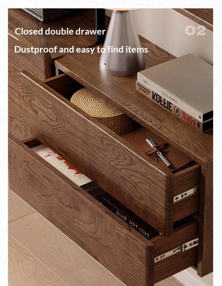 Oak Solid Wood Wall-Mounted Bookshelf Industrial Style
