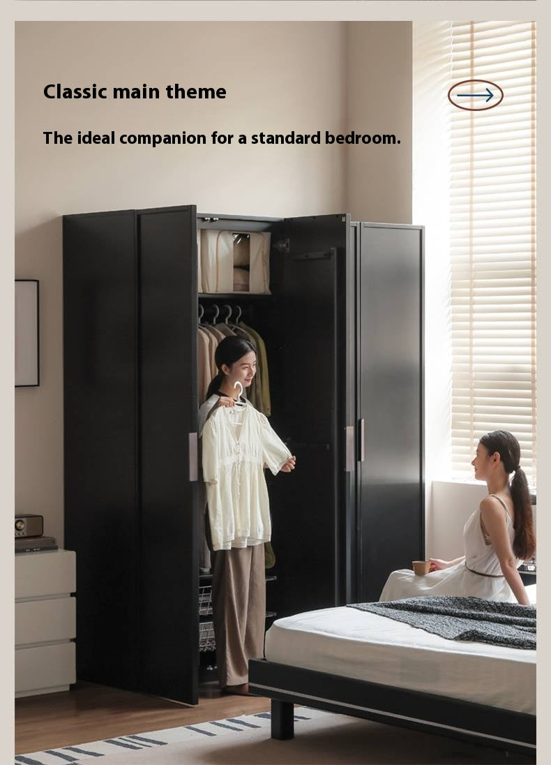 Pine Solid Wood Modern Wardrobe with Light