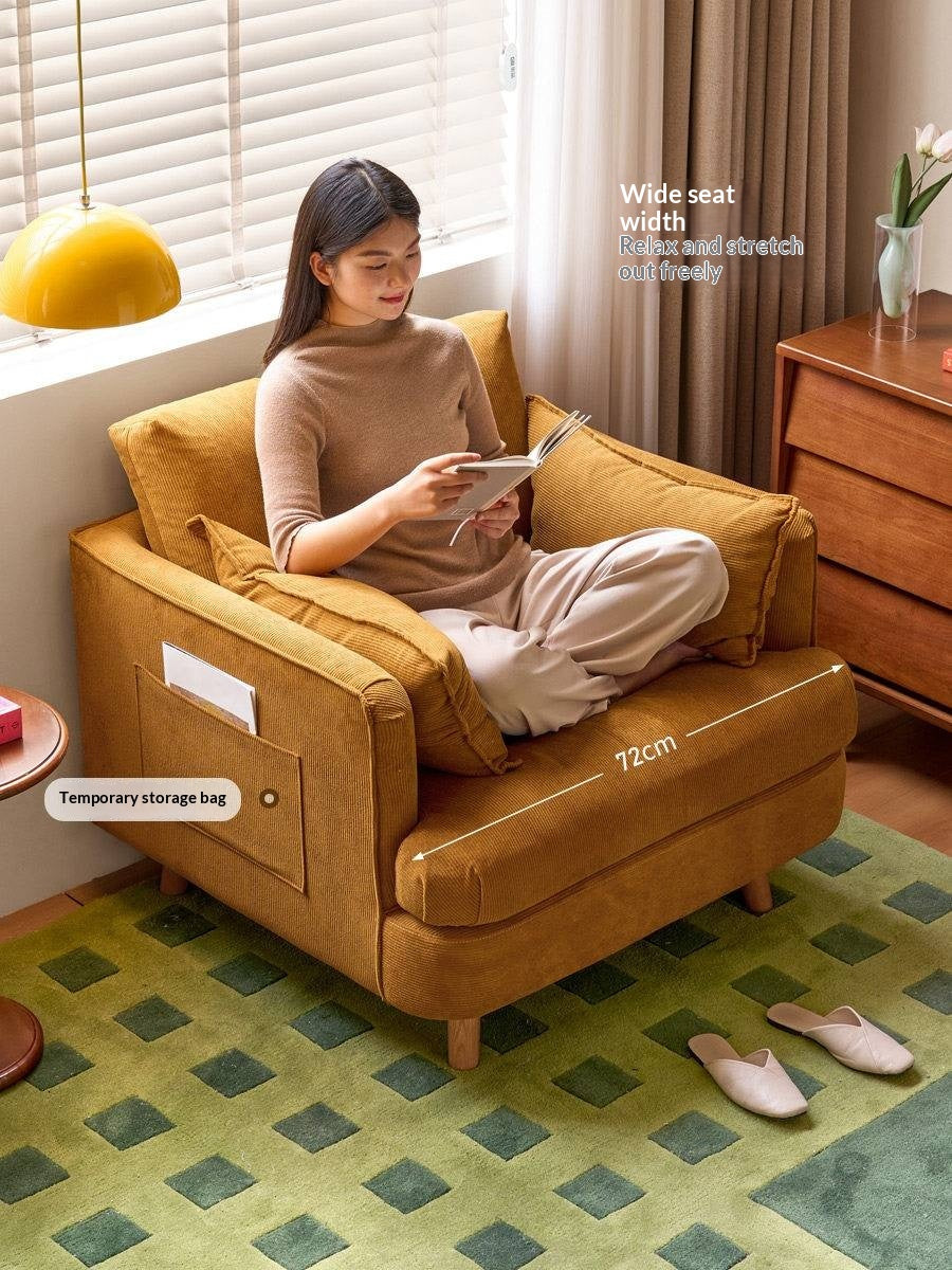 Retro Cozy Fabric Armchair)