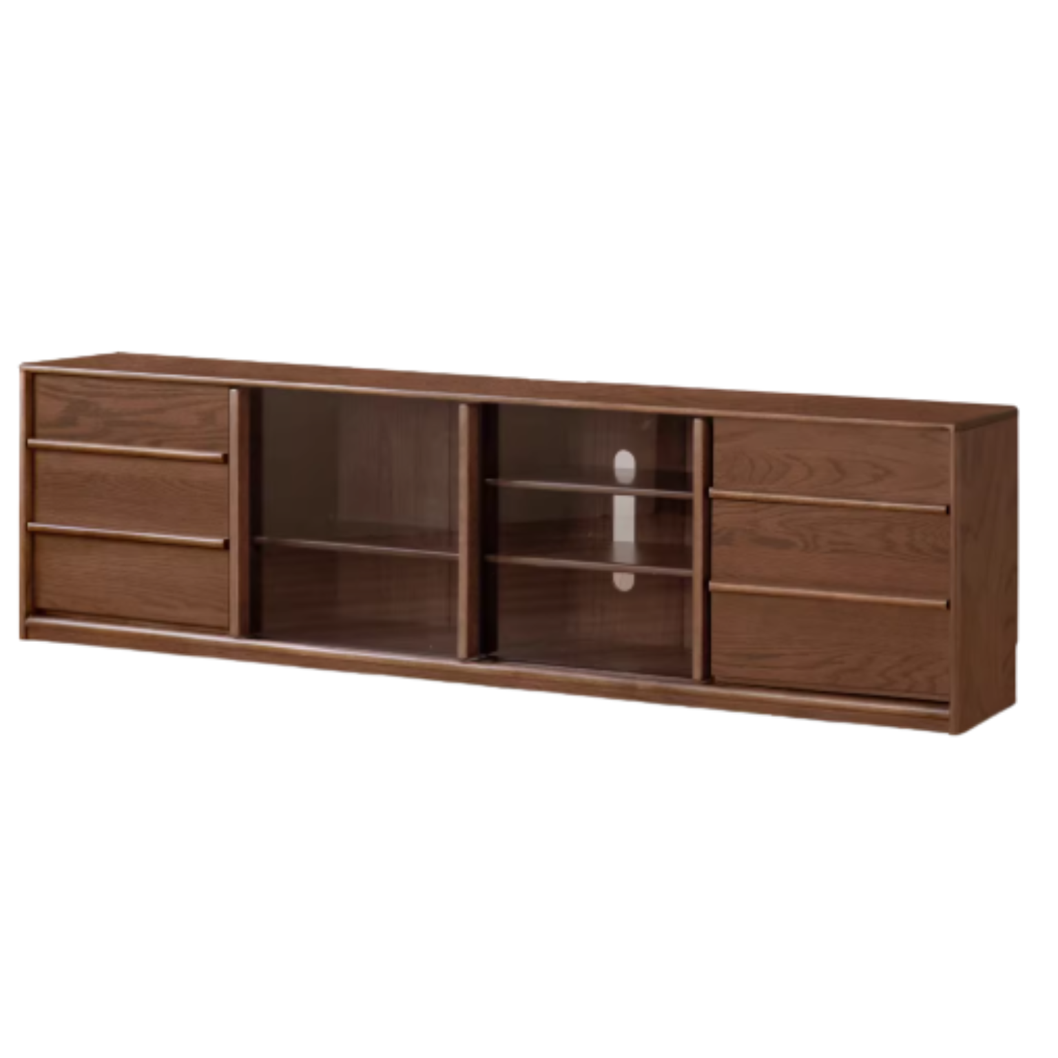 Golden Sandalwood, Black Walnut, Oak Solid Wood TV Cabinet