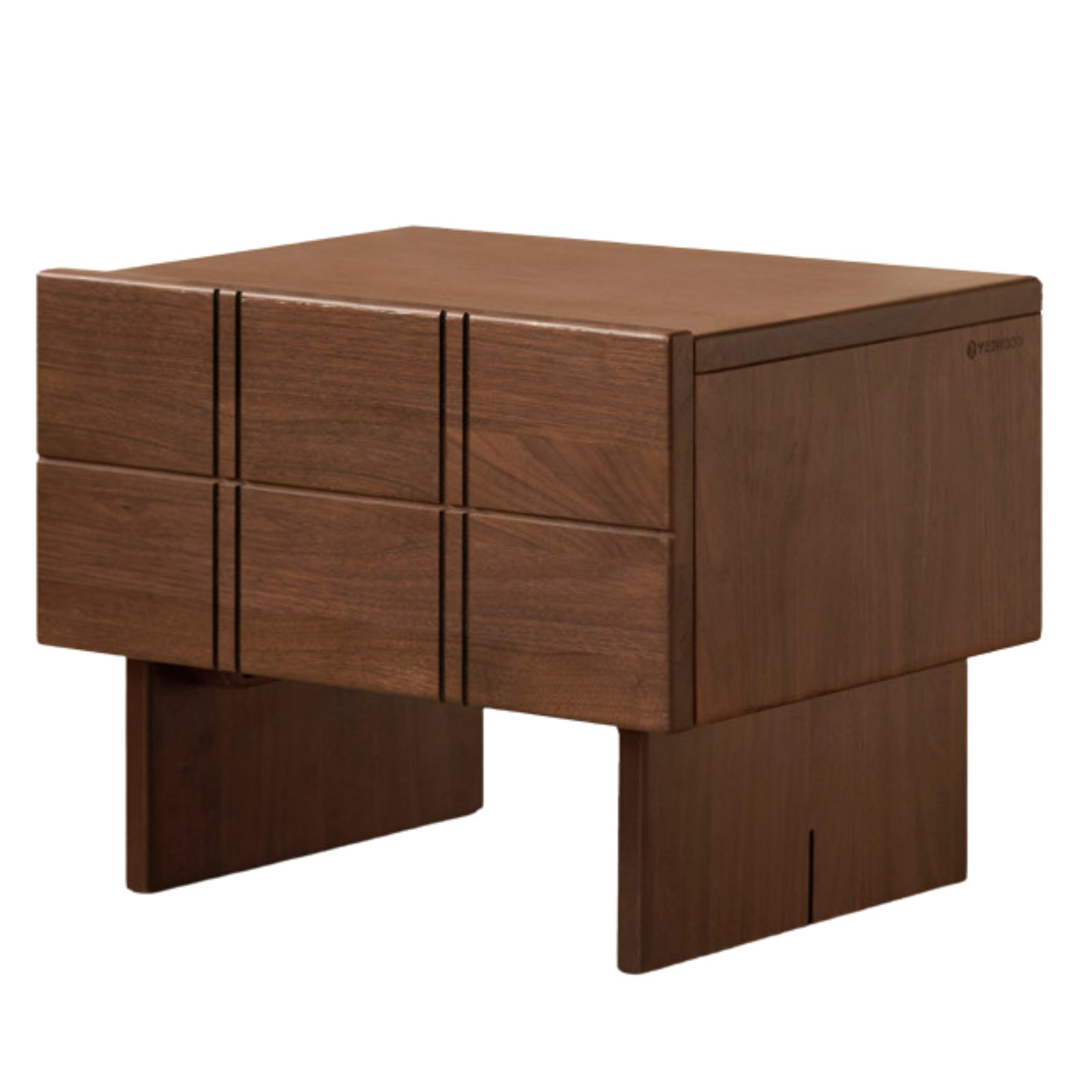 Oak, Black Walnut Solid Wood Wabi Sabi  Nightstand