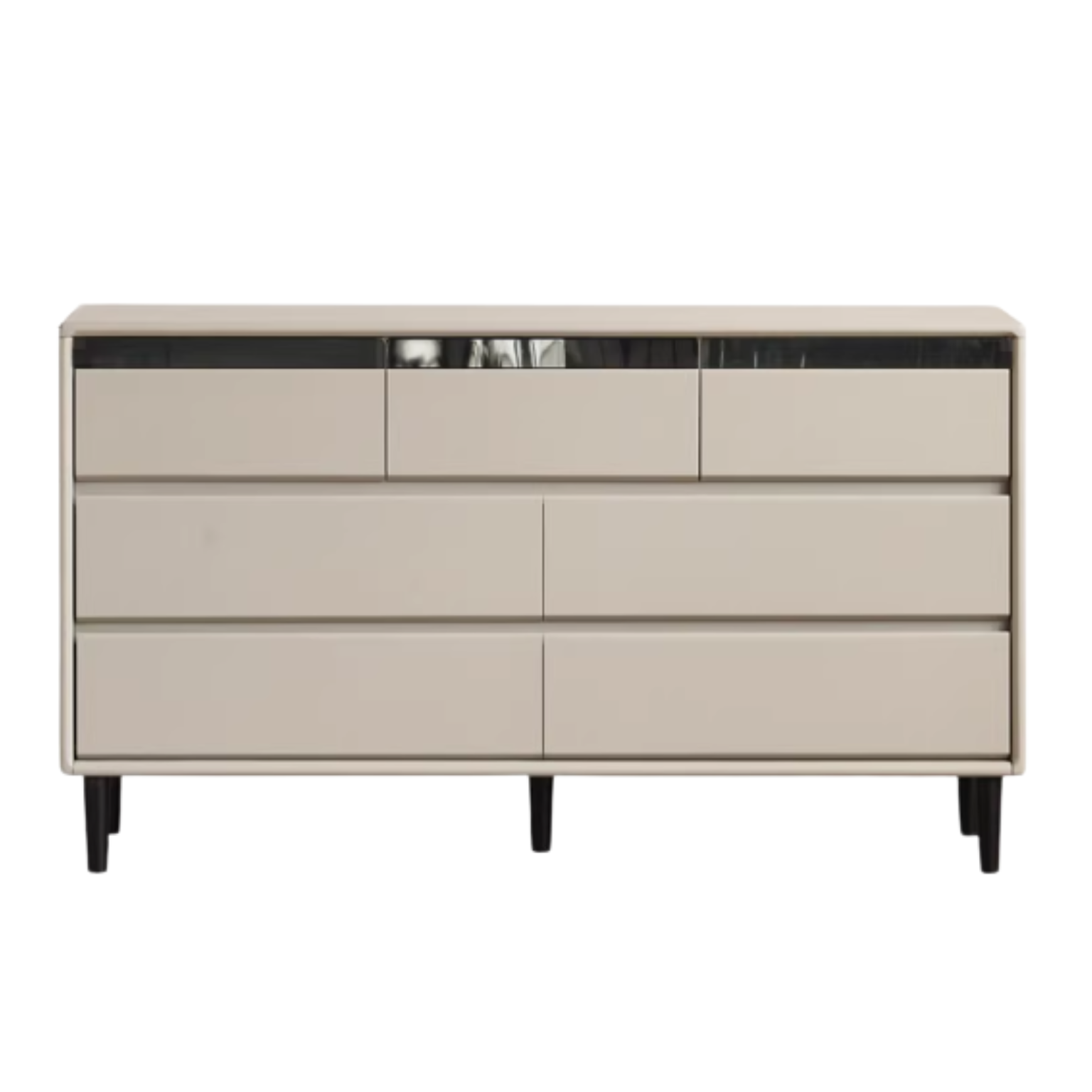 Solid Rubberwood Modern Drawer Cabinet
