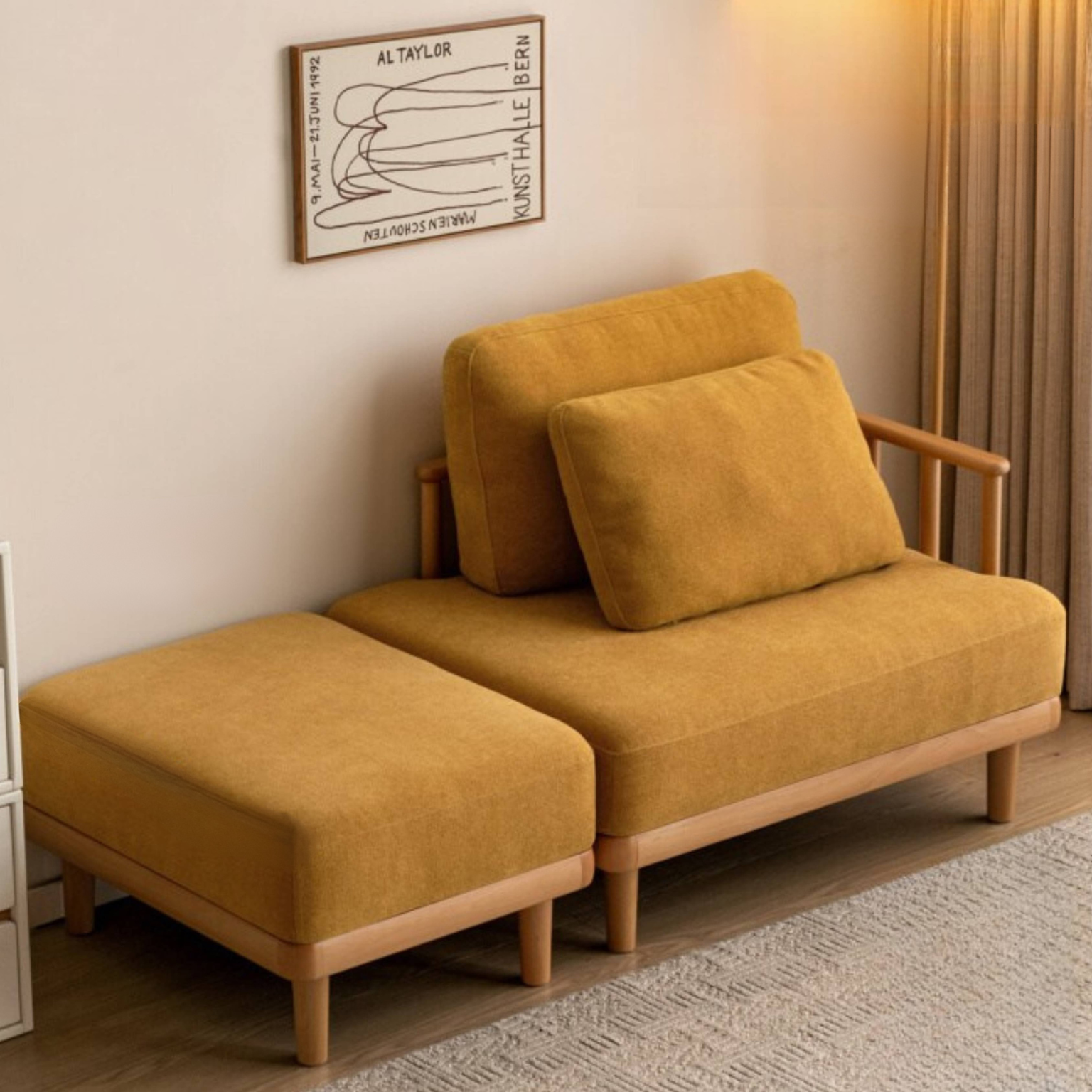European Beech Wood Fabric Free Combination Sofa