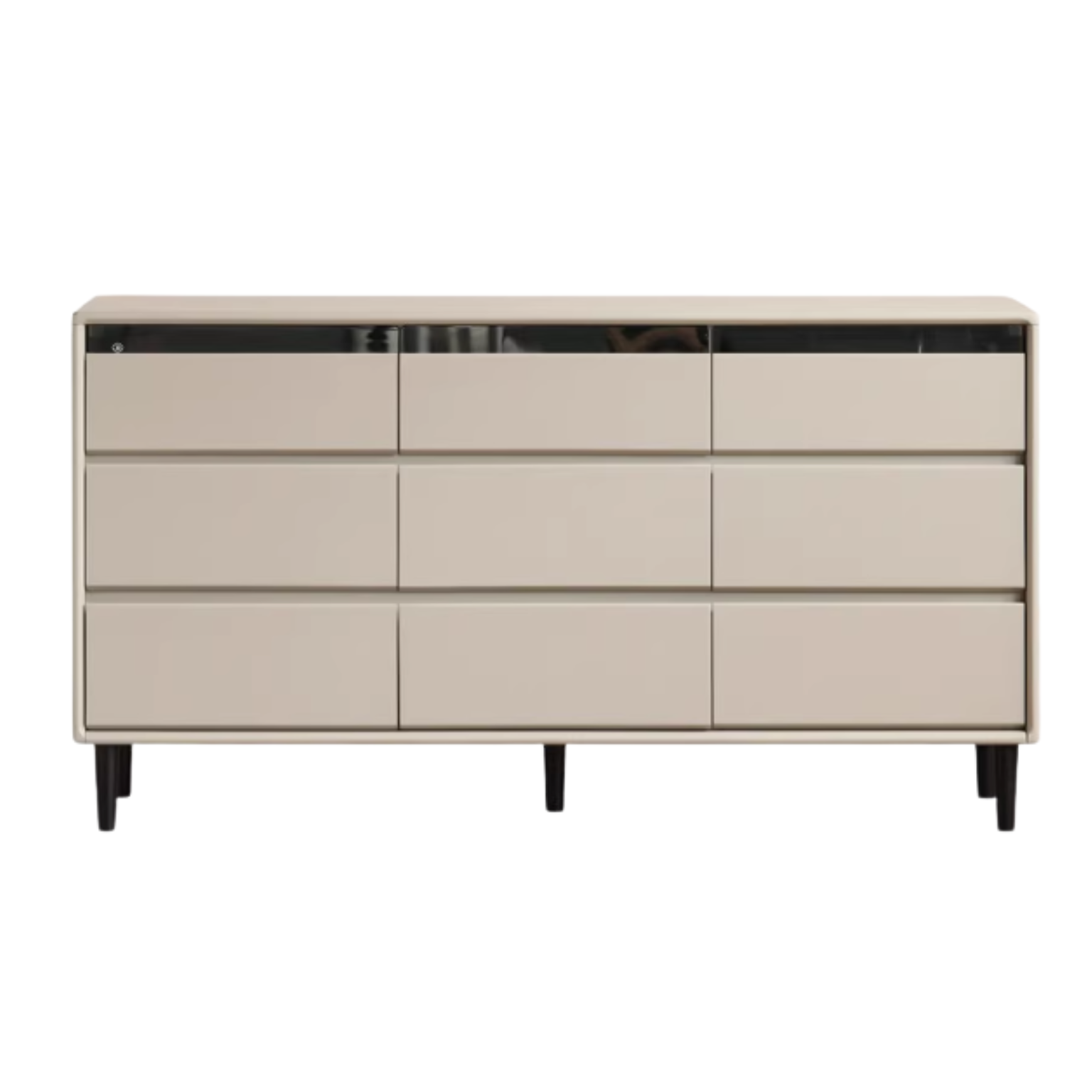 Solid Rubberwood Modern Drawer Cabinet
