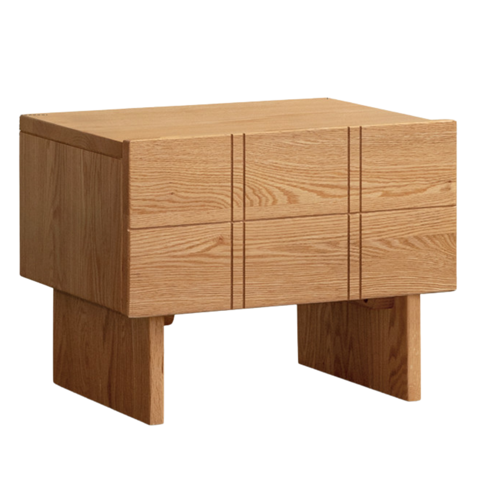 Oak, Black Walnut Solid Wood Wabi Sabi  Nightstand