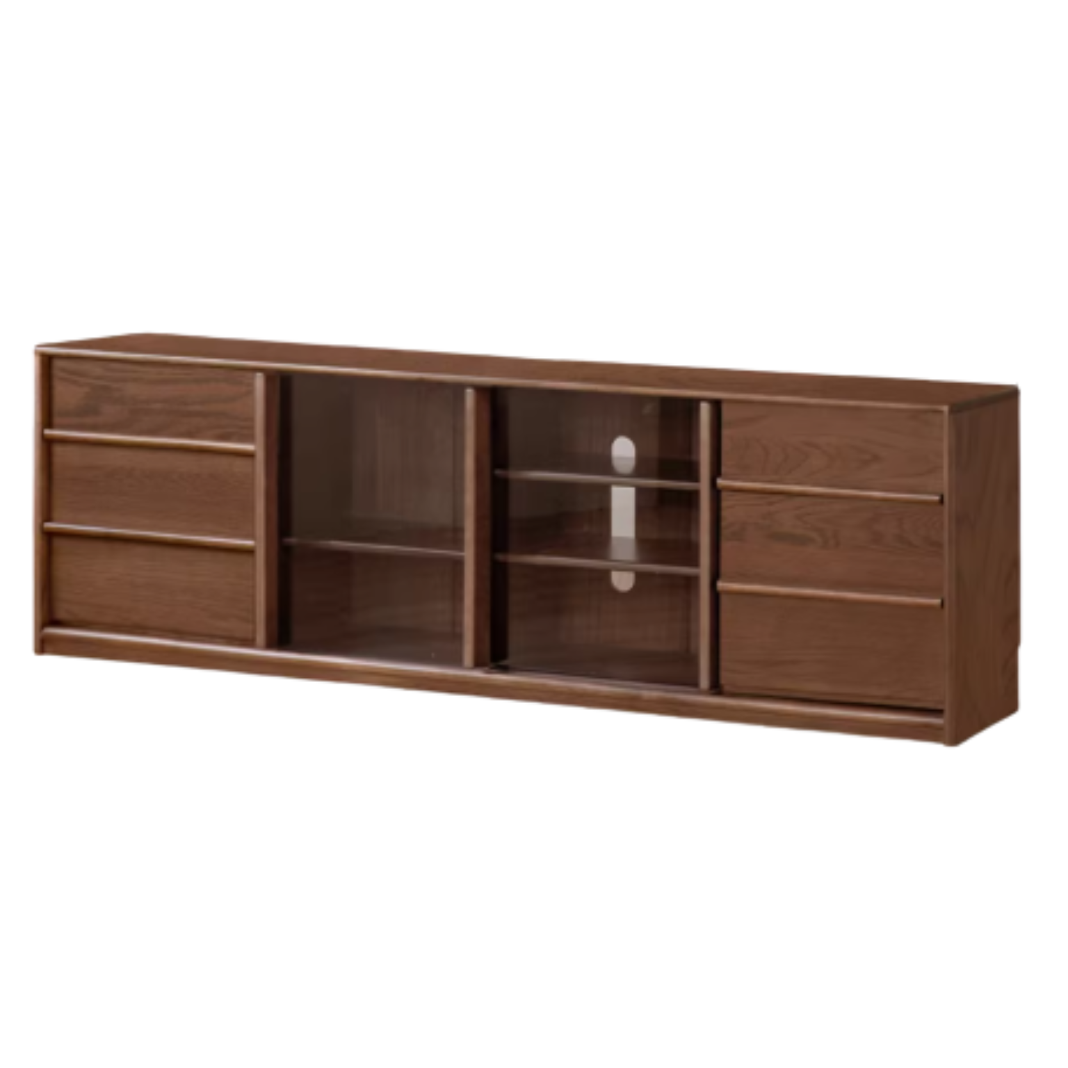 Golden Sandalwood, Black Walnut, Oak Solid Wood TV Cabinet