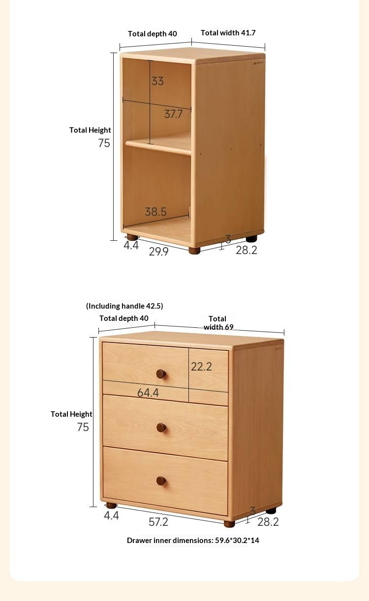 Beech Solid Wood Children's Loft Bed with Table Under Bed