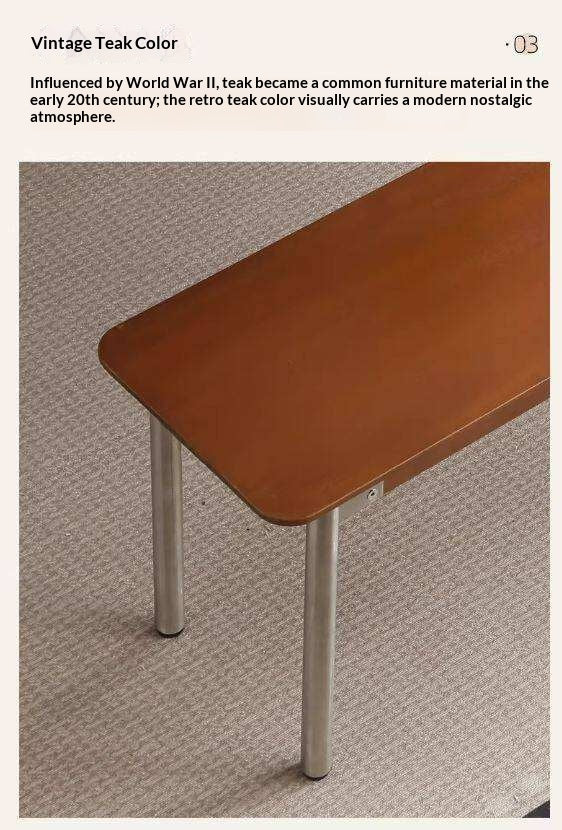 Poplar Solid Wood Medieval Retro Long Bench