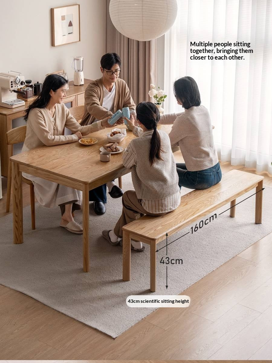 Ash, Oak Solid Wood Modern Long Bench