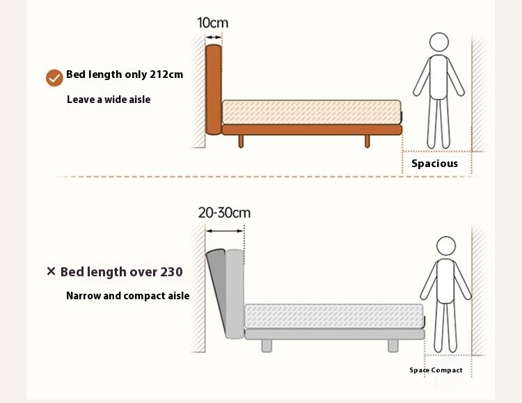 Poplar Solid Wood Soft Back Fabric Chenille Bed Bauhaus Style