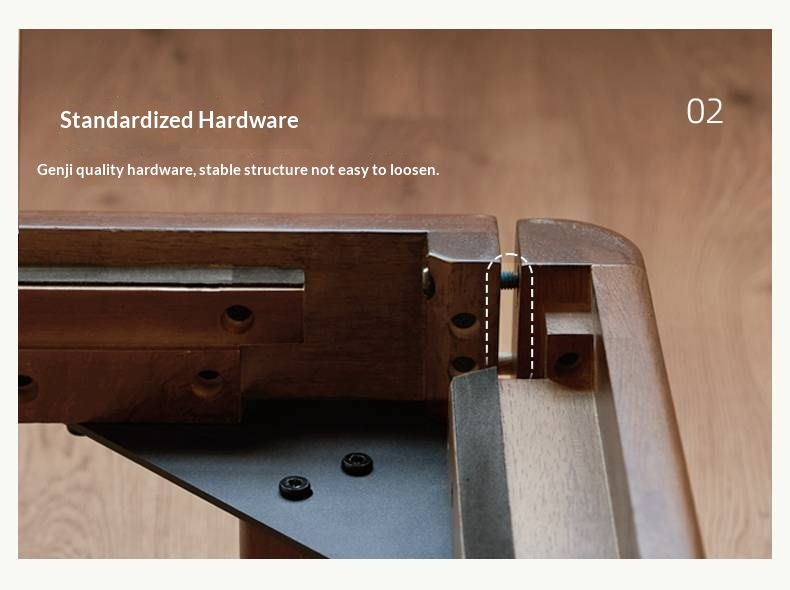 Rubberwood Solid Wood Modern Simple Platform Bed