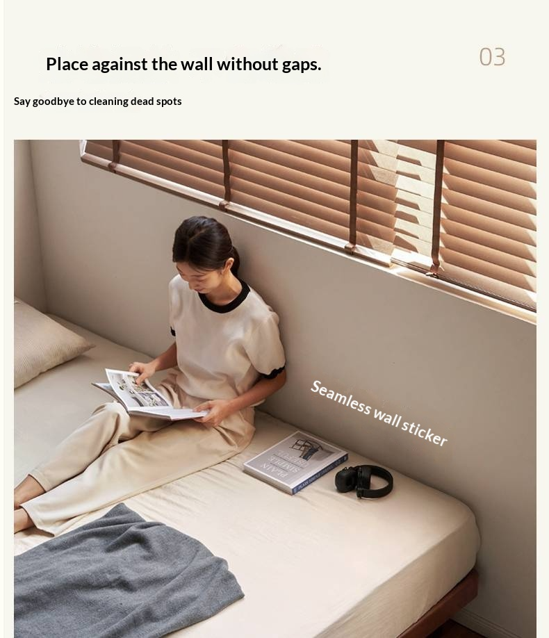 Rubberwood Solid Wood Modern Simple Platform Bed