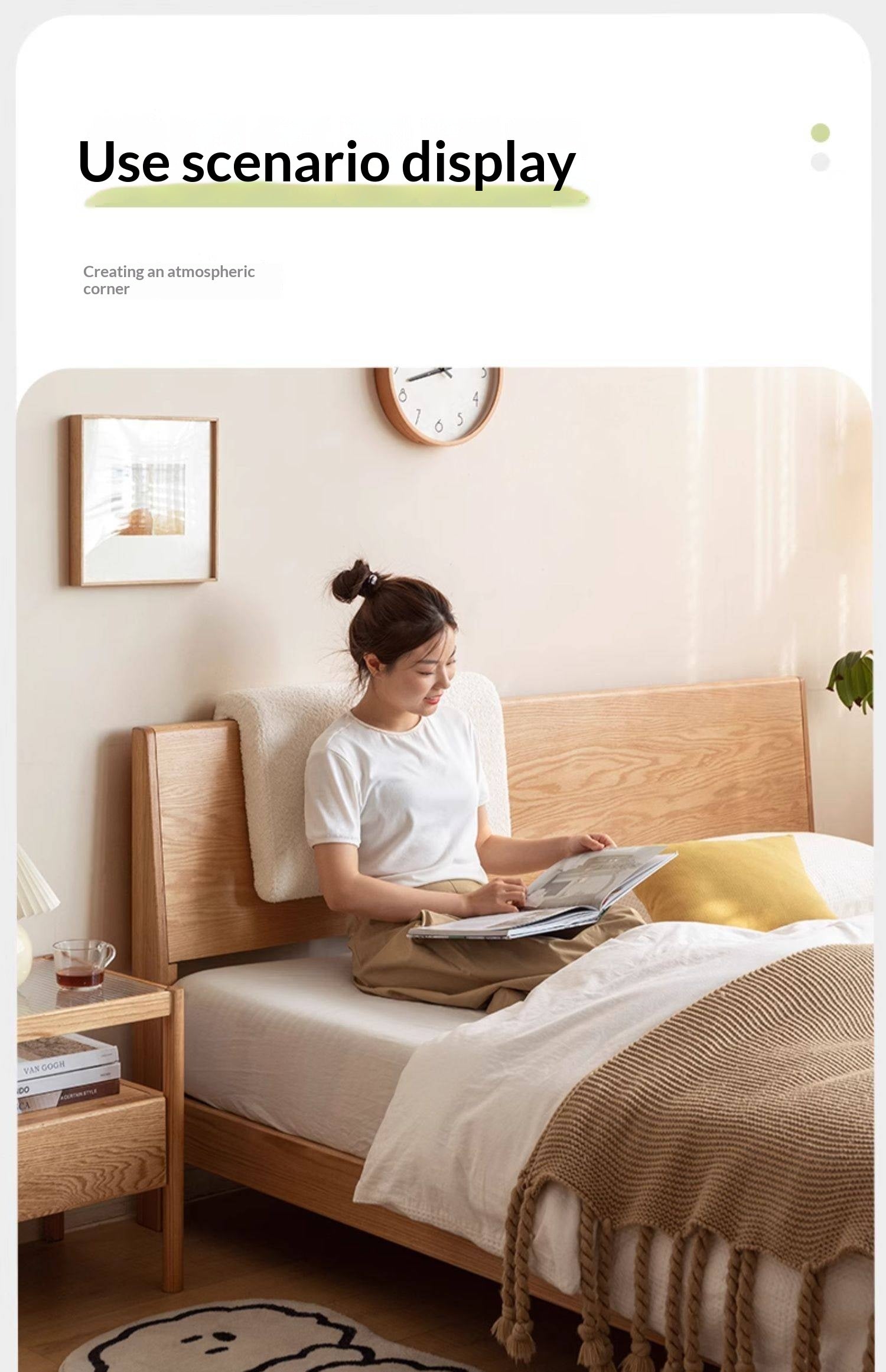 Lambswool Hanging Headboard Pillow in Creamy Style