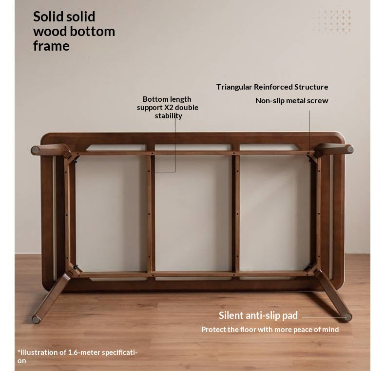 Beech Solid Wood Rock Board Dining Table