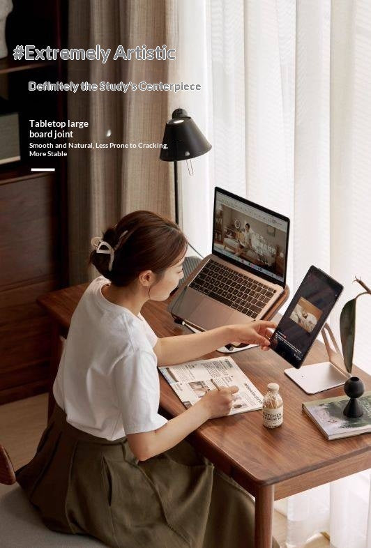 Solid Longan Hardwood, South American Walnut, Black Walnut Solid Wood Office Desk