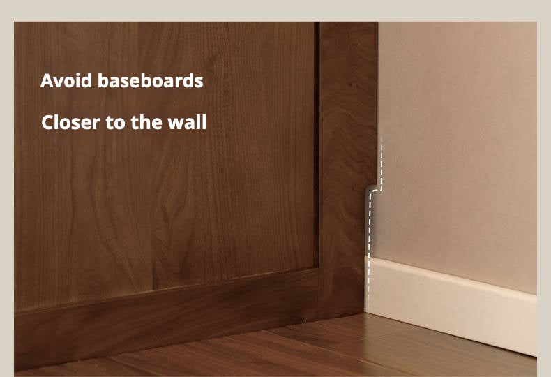 Black Walnut, Sandalwood Sliding Door Wardrobe.