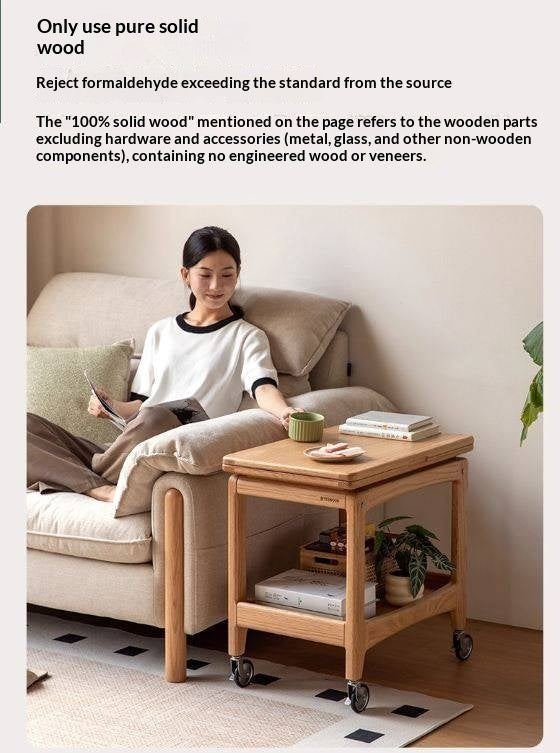 Oak Solid Wood Folding Side Table