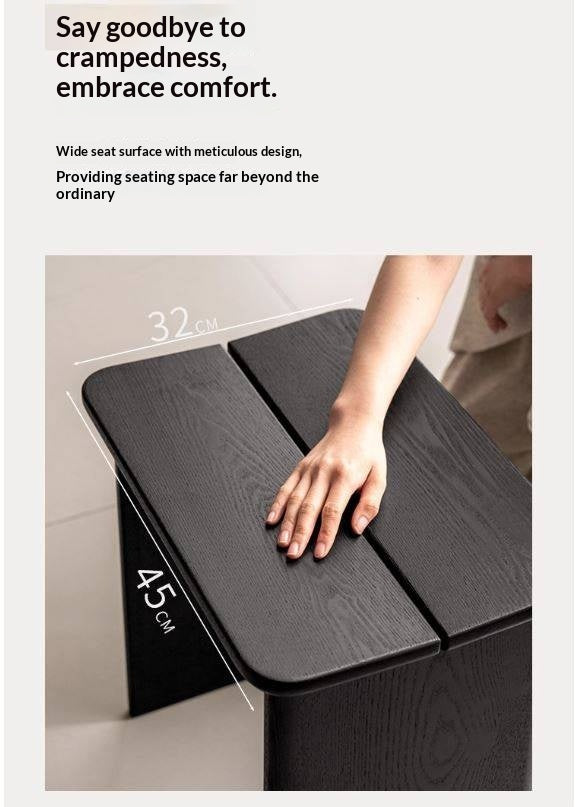 Ash Solid Wood Wabi-Sabi Style Square Chairs