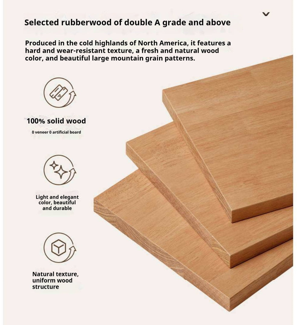 Rubberwood Solid Wood Modern Minimalist Storage Platform Bed